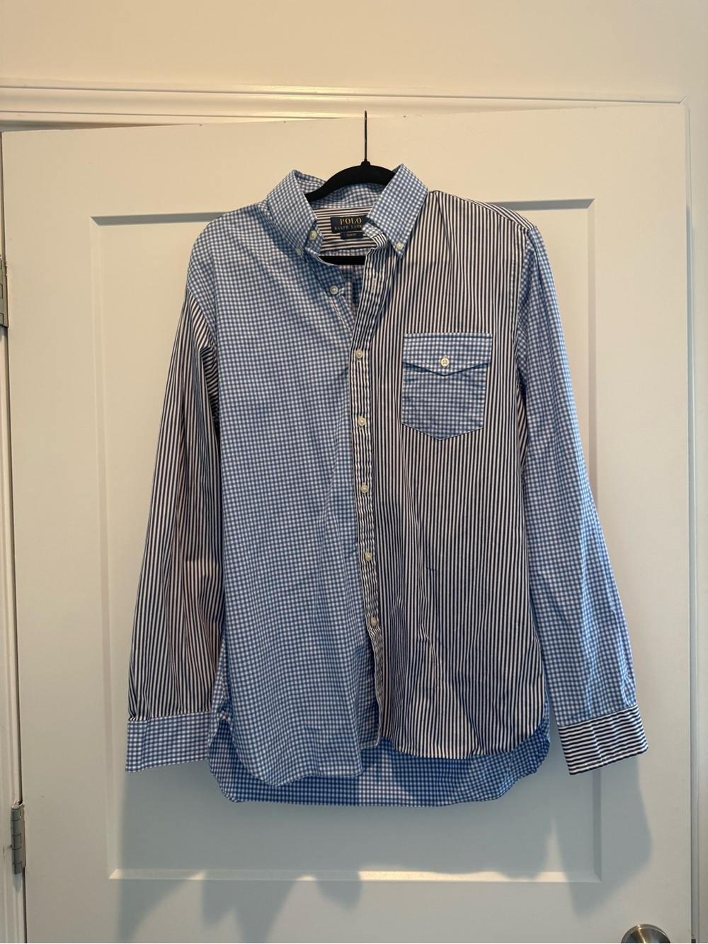 Polo by Ralph Lauren Blue Mixed-Pattern Button-Up Shirt